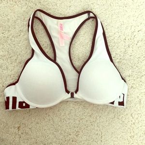 Pink VS push up sports bra